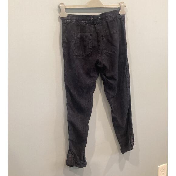 Anthropologie Womens Linen Pants Size XS Cargo Navy Blue Beachy Jogger Summer - Picture 4 of 12